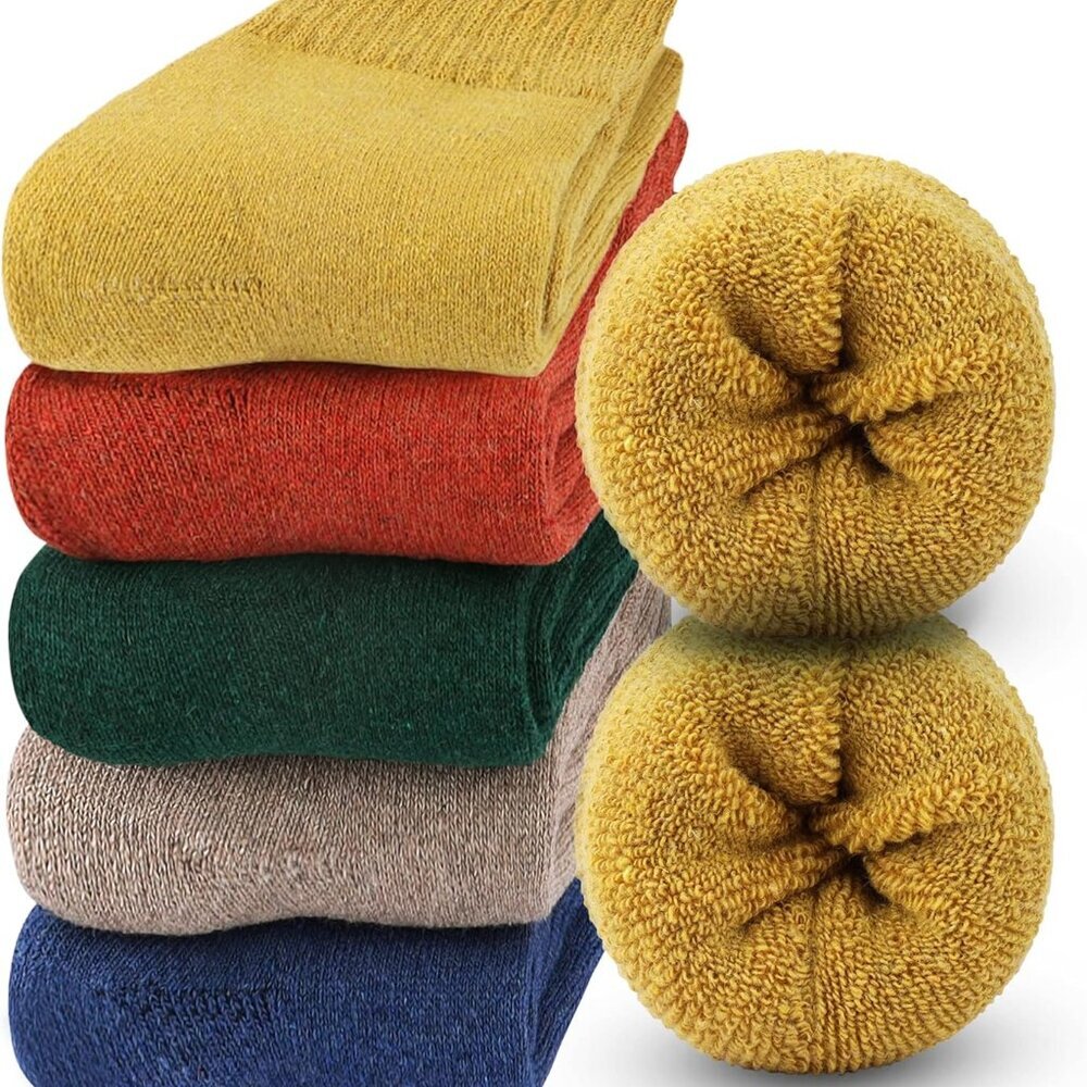Wool Hiking Socks for Women Warm Winter Thermal Thick Socks for Cold Weather Coz